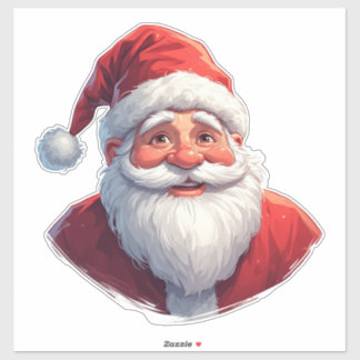 Sticker Décoration de Noël du Père Noël pour les Fêtes