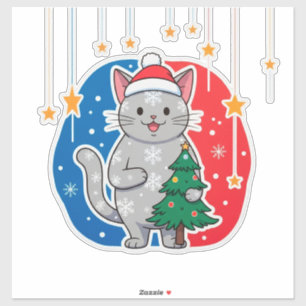 Sticker 🎄 Décoration de sapin de Noël pour chats pour les