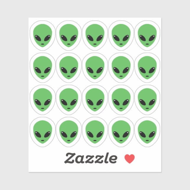 Sticker Décorations de fête extraterrestre Planificateur d (Feuille)