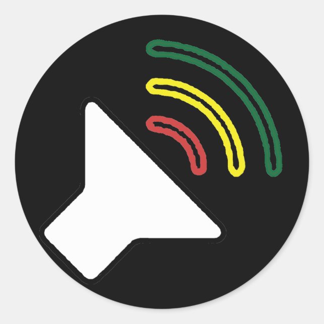 Sticker d'écoute de reggae (Devant)