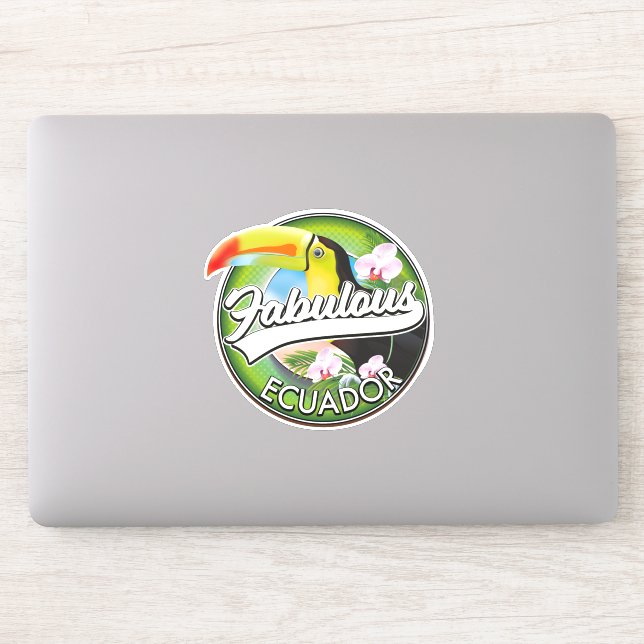 Sticker Découvrez le fabuleux logo de l'Equateur (Ordinateur)