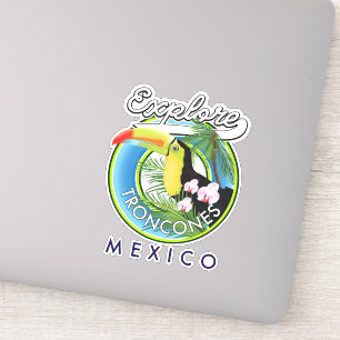 Sticker Découvrez le logo rétro de Troncones Mexique