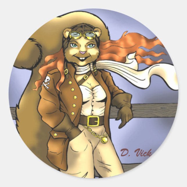 Sticker d'écureuil volant (Devant)