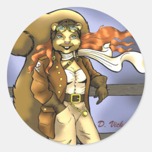 Sticker d'écureuil volant