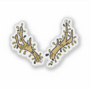 Sticker Deer Antlers et Ivy