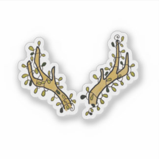 Sticker Deer Antlers et Ivy