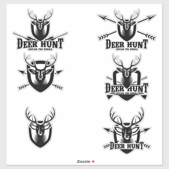 Sticker Deer Hunt (Feuille)