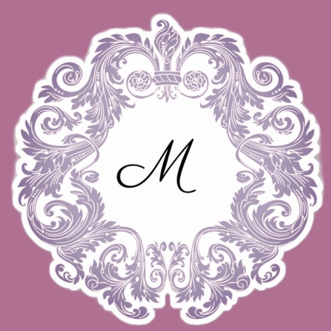 Sticker Défilement antique violet (Créateur téléchargé)
