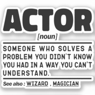 Sticker Définition de nom d'acteur Citation sarcastique dr