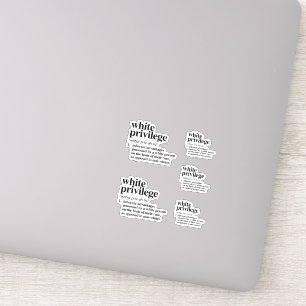 Sticker Définition de privilège blanc