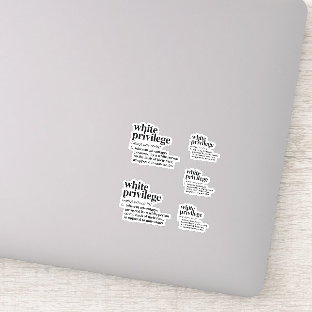 Sticker Définition de privilège blanc (Détail)