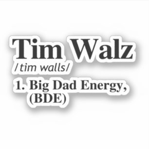 Sticker Définition de Tim Walz - Big Papa Energy