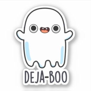 Sticker Deja Boo Funny Ghost Pun