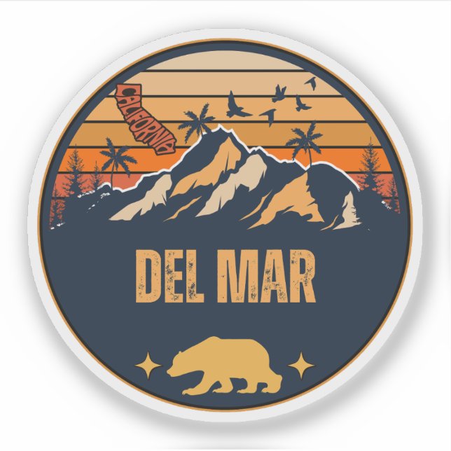 Sticker Del Mar, Californie (Devant)
