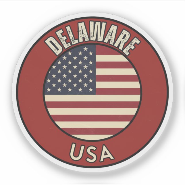 Sticker Delaware États-Unis d'Amérique (Devant)