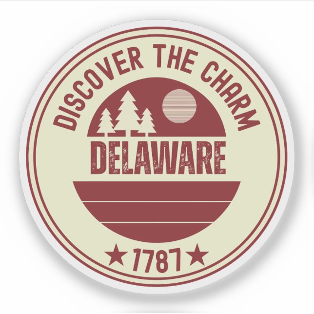Sticker Delaware First State - DE racines d'État  (Devant)