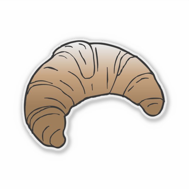 Sticker Délicieux Croissant au beurre français (Devant)