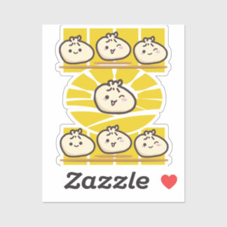 Sticker délicieux dim sum boulettes ensoleillées 