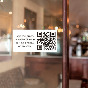Sticker Demande de révision d'entreprise avec code QR