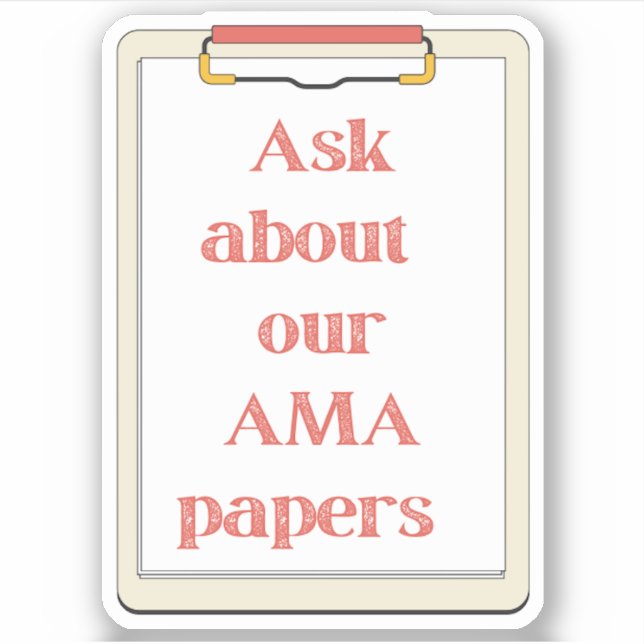 Sticker Demandez-nous nos documents AMA (Devant)