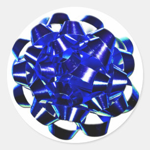 Sticker d'emballage de Noël de la corneille bleue