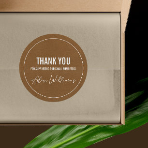 Sticker d'emballage d'entreprise minimaliste pour