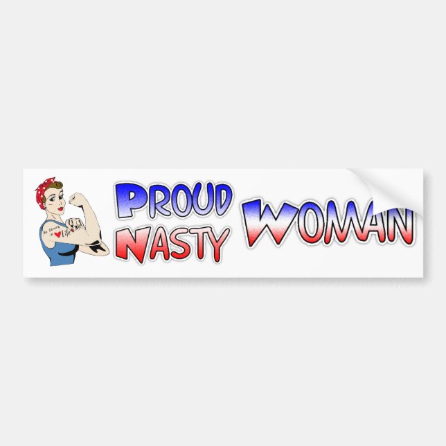 Sticker Démocrate, Femme Nasty Fière (Devant)