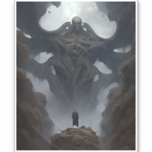 Sticker Démon géant Créature Imaginaire foncé Horreur