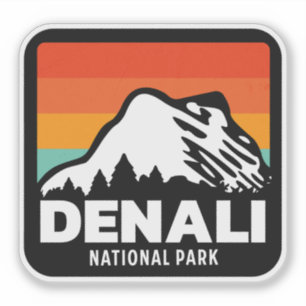 Sticker Denali National Park Cool Retro Vintage Cadeau