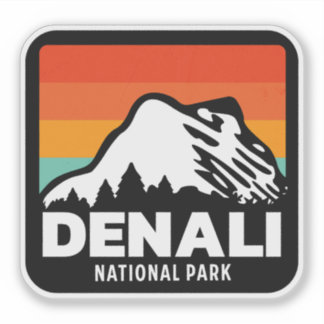 Sticker Denali National Park Cool Retro Vintage Cadeau