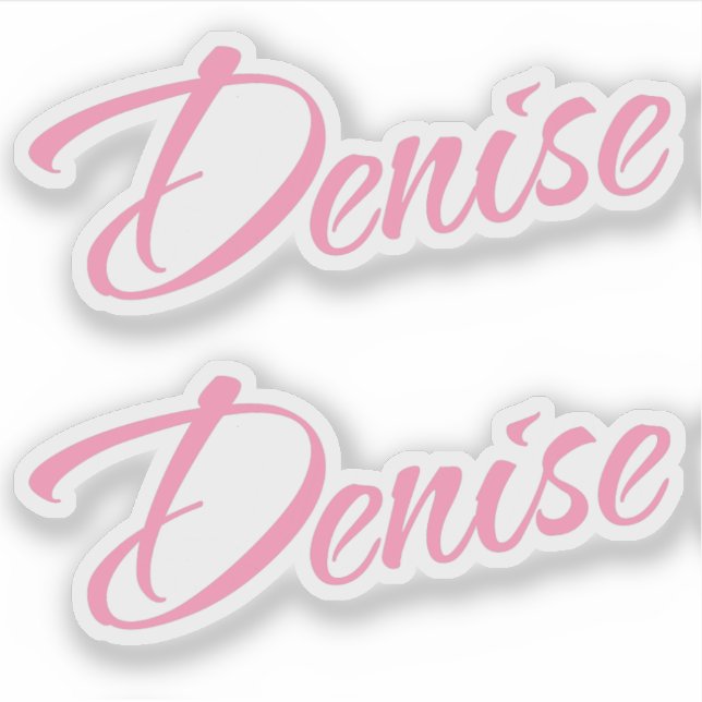 Sticker Denise rose nom x2 (Devant)