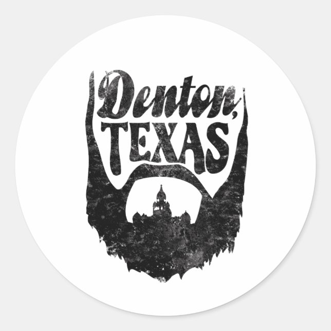 Sticker Denton, TX Beard (Devant)