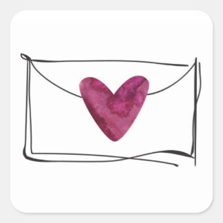 Sticker d'enveloppe aquarelle