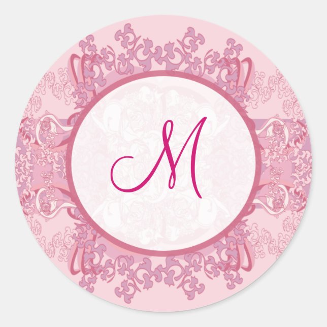 Sticker d'enveloppes de 20 à 1,5 po rose/violet ch (Devant)