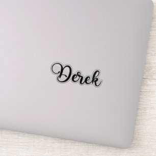 Sticker Derek Nom - Calligraphie manuscrite