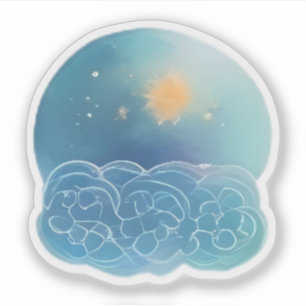 Sticker Dérive Solaire Au-Dessus de l'Épanouissement Azur