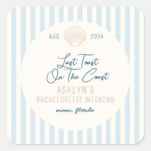 Sticker dernier Toast On the Coast Bachelorette