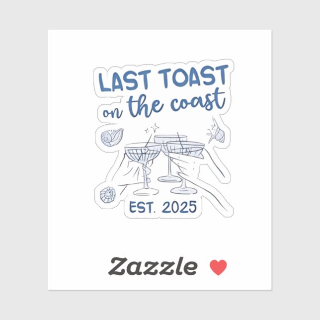 Sticker Dernier Toast sur la Côte Est 2025 (Feuille)