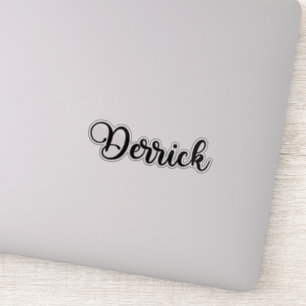 Sticker Derrick Name - Calligraphie manuscrite