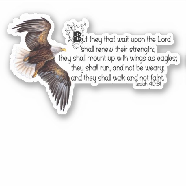 Sticker Des ailes comme les aigles (Devant)