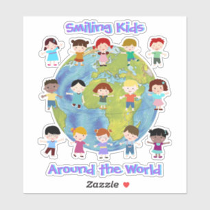 Sticker Des enfants souriants partout dans le monde