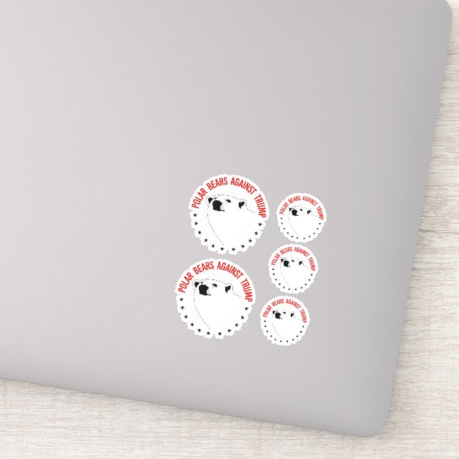 Sticker Des ours polaires contre Trump (Détail)