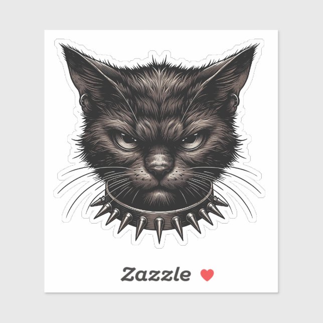 Sticker "Des pattes de fureur - gifle de chat en colère" (Feuille)