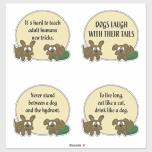 Sticker Des préservatifs d'un monde de chiens - des parole