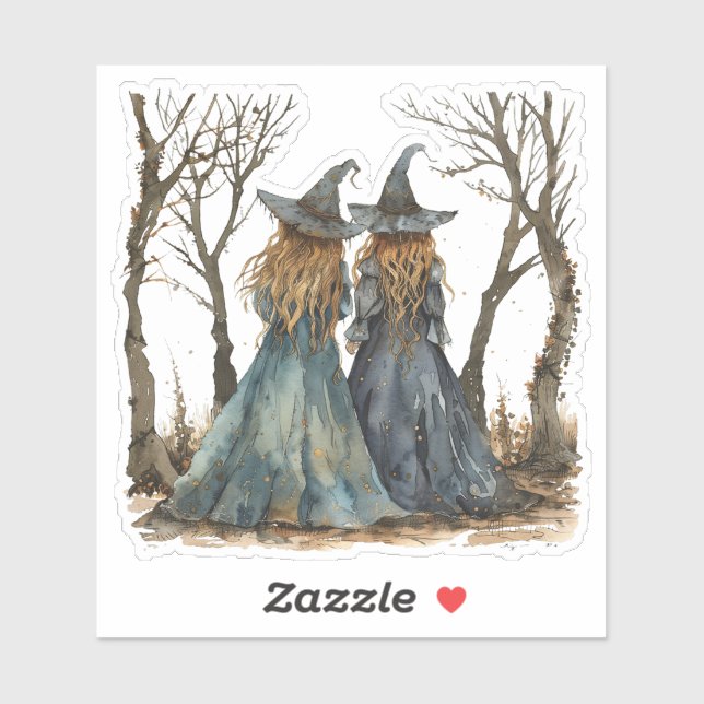 STICKER DES TÉMOINS DANS LES BOIS (Feuille)