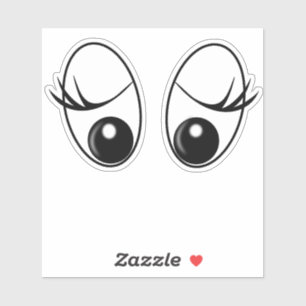 Sticker des yeux surpris amusant