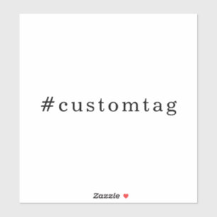 Sticker Design de hashtag minimaliste moderne