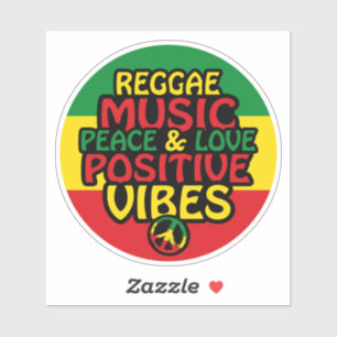 Sticker Design de reggae avec des citations positives et d