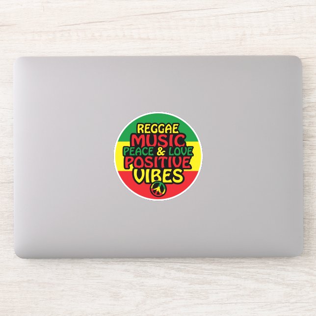 Sticker Design de reggae avec des citations positives et d (Ordinateur)