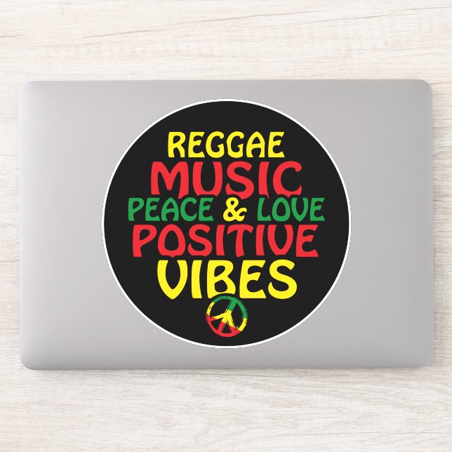 Sticker Design de reggae avec des citations positives et d (Ordinateur)